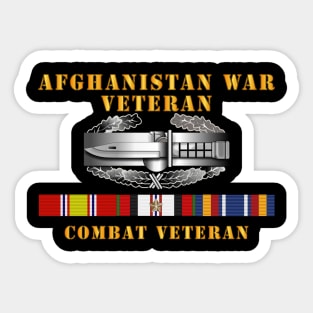 Afghanistan War Veteran - Combat Action Badge w CAB IRAQ  SVC Sticker